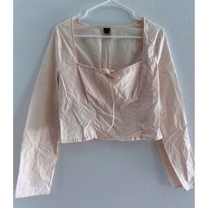 Wild Fable Top Womens Large Pink Coquette Western Festival Prairie‎ Fairy